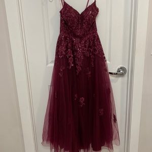 Brand New Maroon Maxi Dress Prom Bridesmaid